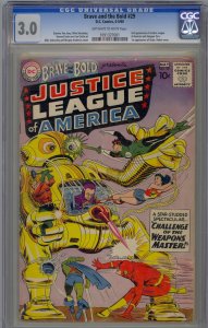 Brave and the Bold #29 1960 DC Comics CGC 3.0 2nd app Justice League of America