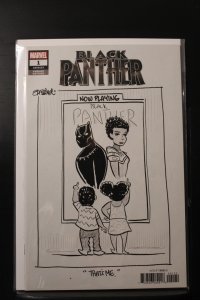 Black Panther #1 Tom Beland Black and White Variant (2018)
