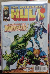 INCREDIBLE HULK  # 449 1997 marvel  disney   DEODATO COVER  KEY 1ST THUNDERBOLTS