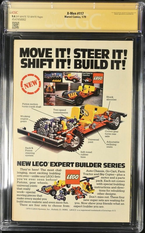 X-Men (1979) # 117 (CGC SS 9.4) Signed Chris Claremont  * Marvel comics * Byrne