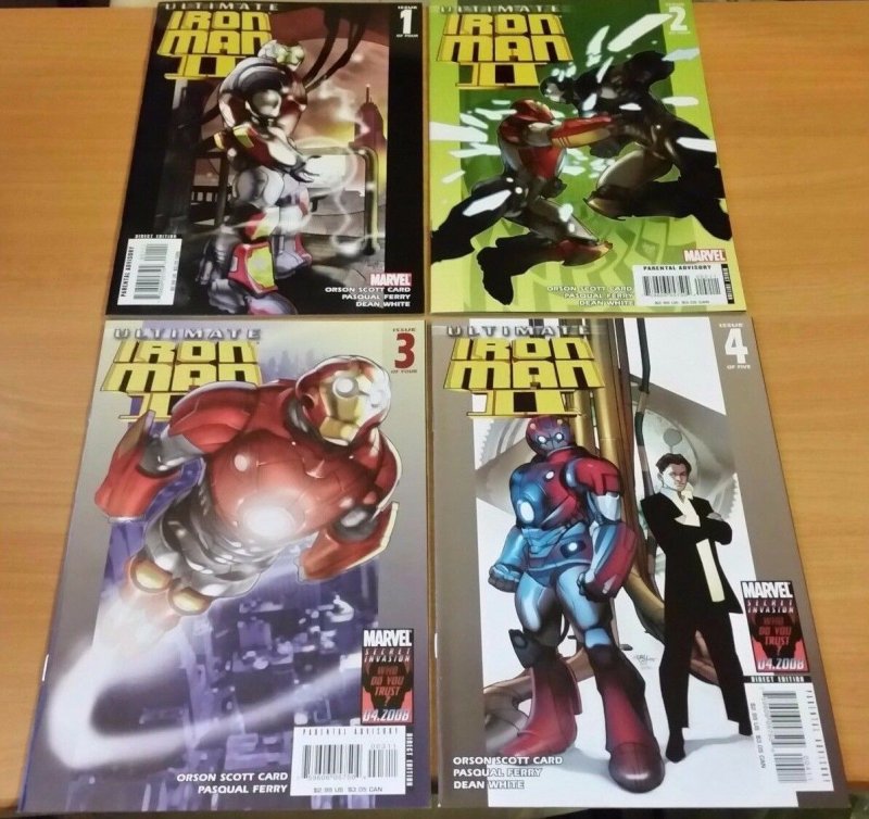 Ultimate Iron Man II 1-4 Complete Set Run! ~ NEAR MINT NM ~ 2008