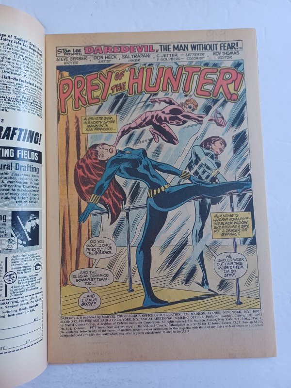 Daredevil #104 - Black Widow - Kraven the Hunter - 1973 - VF