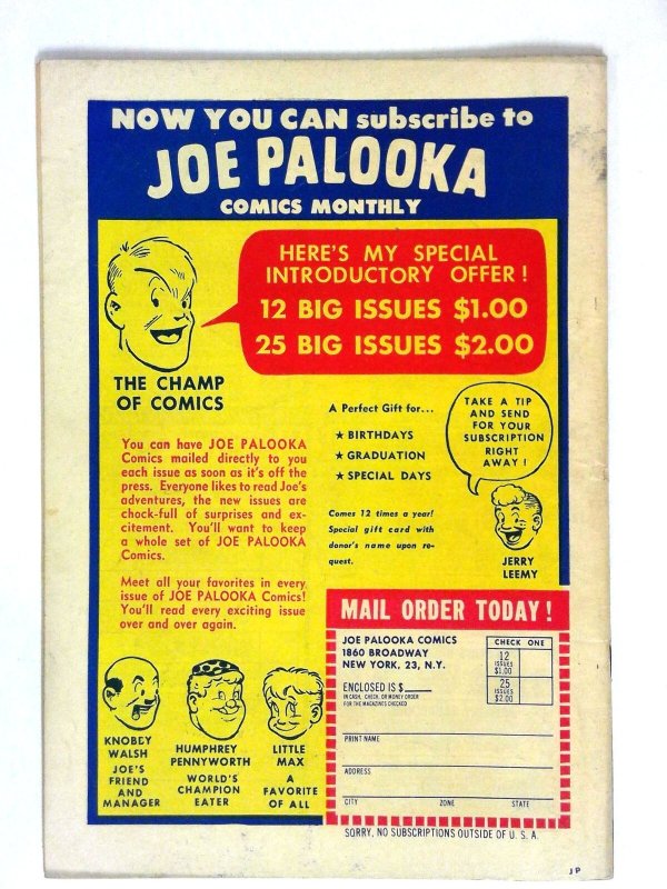 Joe Palooka #47 underwater battle Harvey Comics (1951) FN