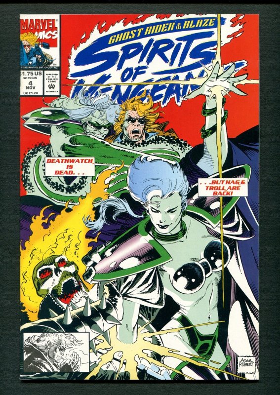 Ghost Rider/Blaze Spirit of Vengence #4  ( 9.2 NM )  Adam Kubert / November 1992