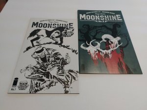 2016 MOONSHINE 1 2 EDUARDO RISSO Brian Azzarello FRANK MILLER B&W sketch var NM