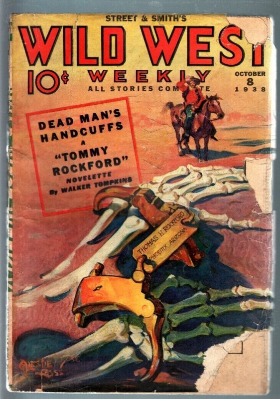 WILD WEST WEEKLY 10/8/1938-WESTERN PULP-TOMMY ROCKFORD G