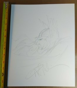 Angel Medina Original Thor sketch signed