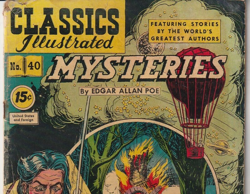 Classics Illustrated #40 (1947)  Edgar Allen Poe's Mysteries