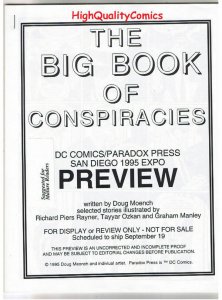 BIG BOOK of CONSPIRACIES, Black White Promo, 1995, VF/NM, Preview,more in store