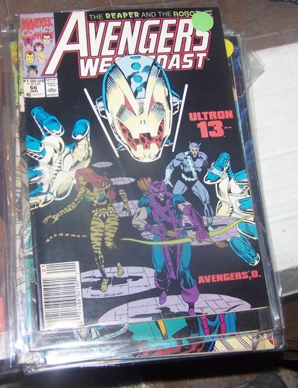 west coast avengers  # 66 JAN 1991   ULTRON 13 TIGRA HAWKEYE IRONMAN