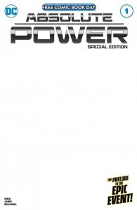 Absolute Power #1 2024 Blank FCBD Special Edition DC Comics BL01