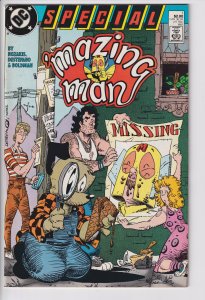 MAZING MAN SPECIAL #1 (1987) VF 8.0 white!
