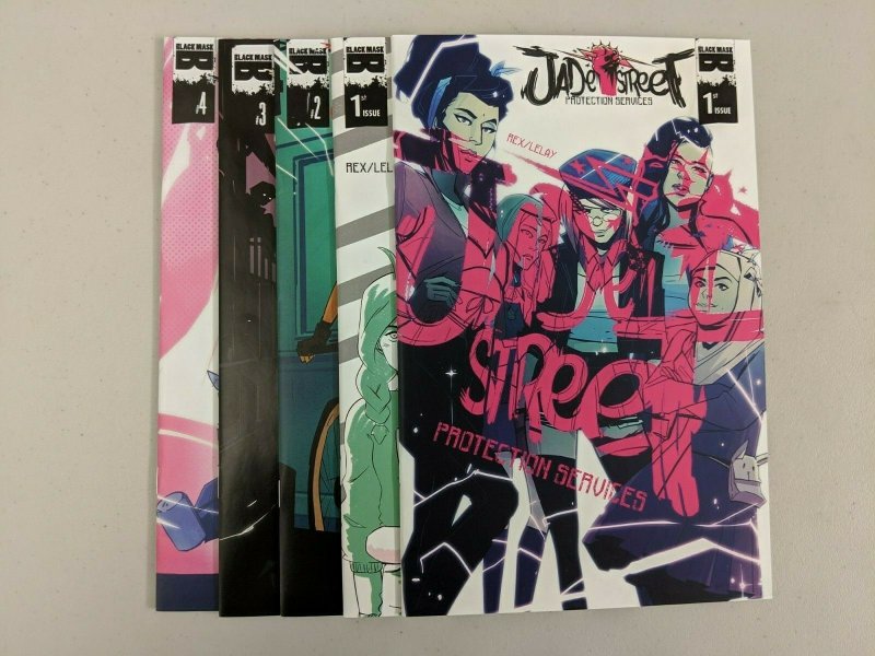 Jade Street Protection Services #1-4 + #1 2nd Print SET (Black Mask Rex / Lelay) 