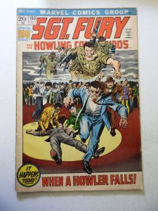 Sgt. Fury #100 (1972) VG Condition 1 1/2 tear bc