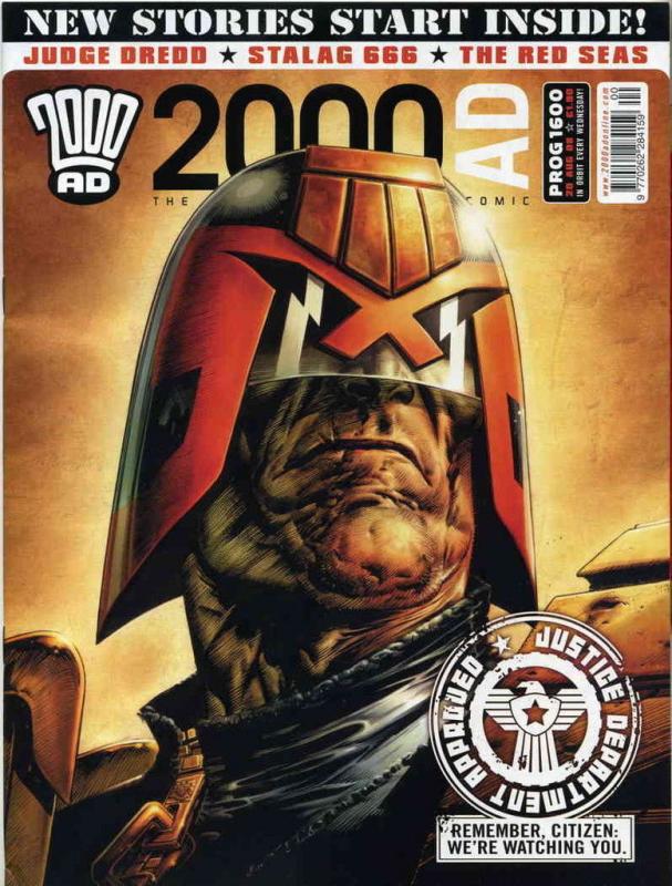 2000 AD Magazine #1600 VF/NM judge dredd A.D. red seas stalag 666 mag