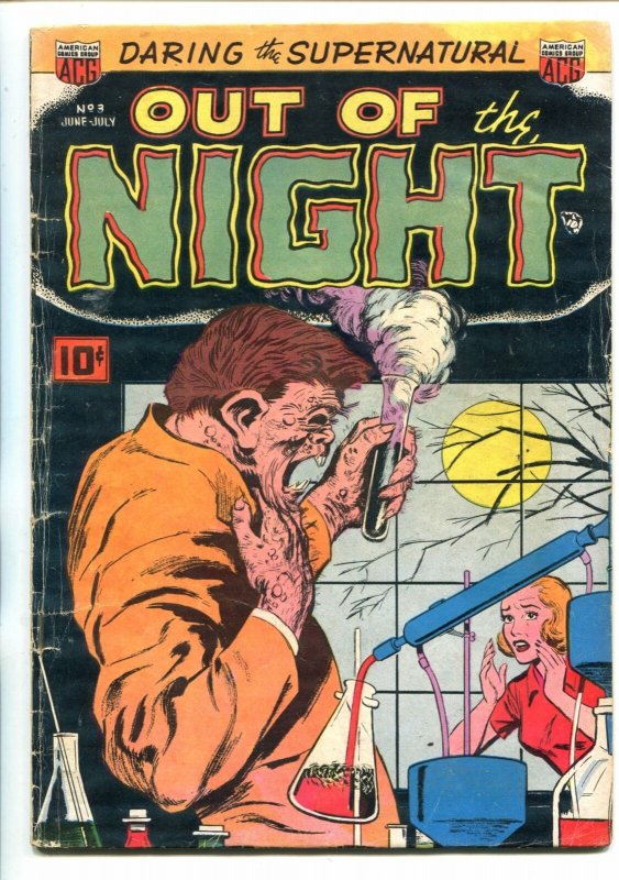 OUT OF THE NIGHT #3-1952-ACG-BOUND BLONDE BABE-WITCHES-vg