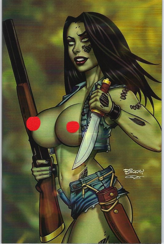 Zombie Tramp 57 Bill McKay Limited to ONLY 15 Mega Con Foil Set Trade/Topless NM