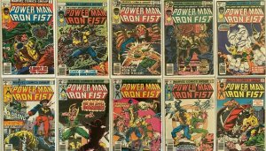 Power Man Iron Fist comic from:#51-73 18 diff avg 5.0 (1978-81)