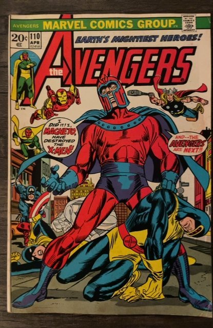 The Avengers #110 (1973) Magneto and X-Men crossover