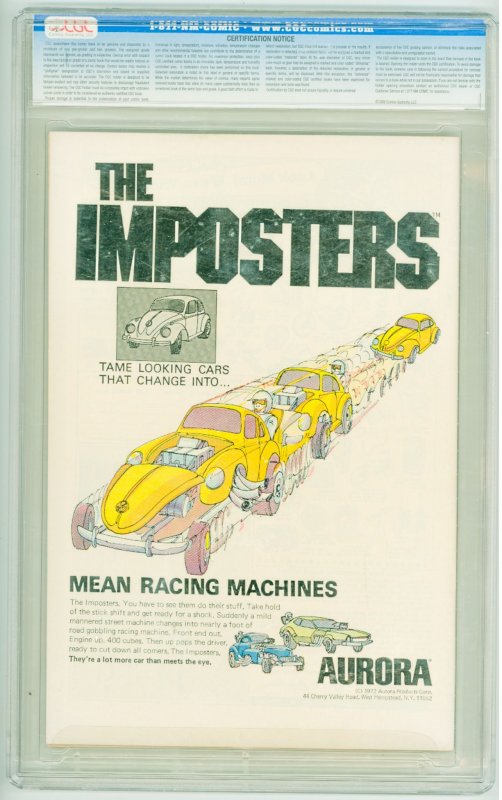 Swamp Thing #1 (1972) CGC 8.5! White Pages!