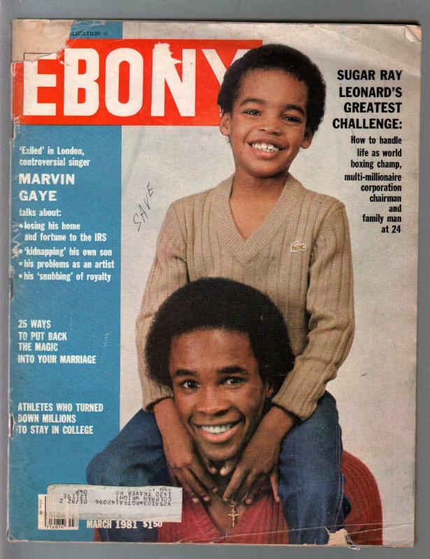 Ebony 3/1981-Sugar Ray Leonard-Marvin Gaye-G