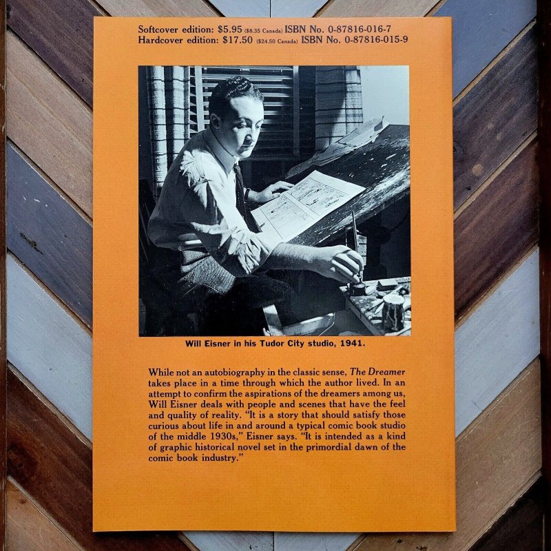 THE DREAMER VF+ Graphic Novel By WILL EISNER (Kitchen Sink 1986) Softcover