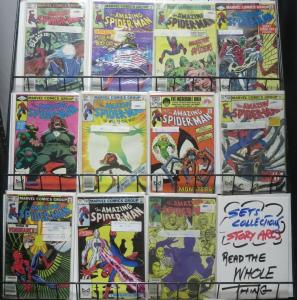 AMAZING SPIDER-MAN COLLECTION ONE! 28 BOOKS FROM #202-247!VG-F+ BLACK CAT!