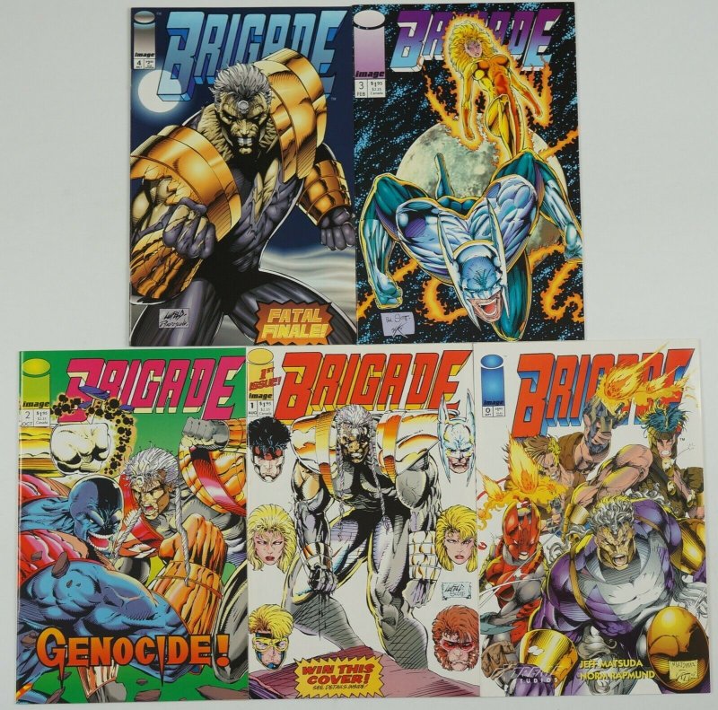 Brigade #0 & 1-4 VF/NM complete series - rob liefeld extreme studios set lot 2 3 