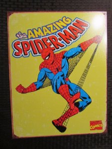 Amazing SPIDER-MAN Retro Tin Metal Sign VF/NM 9.0 12.5x13 Steve Ditko