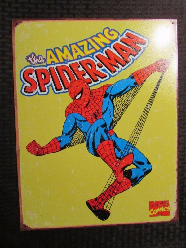 Spider Metal Sign 