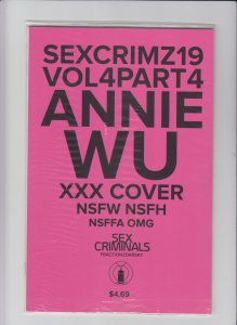 Sex Criminals #19 - Annie Wu XXX Variant Sealed in Polybag (9.0/9.2) 2017