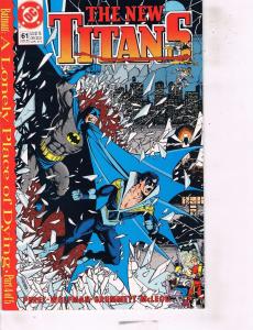 Lot Of 2 DC Comic Book New Titans #60 61 AB7