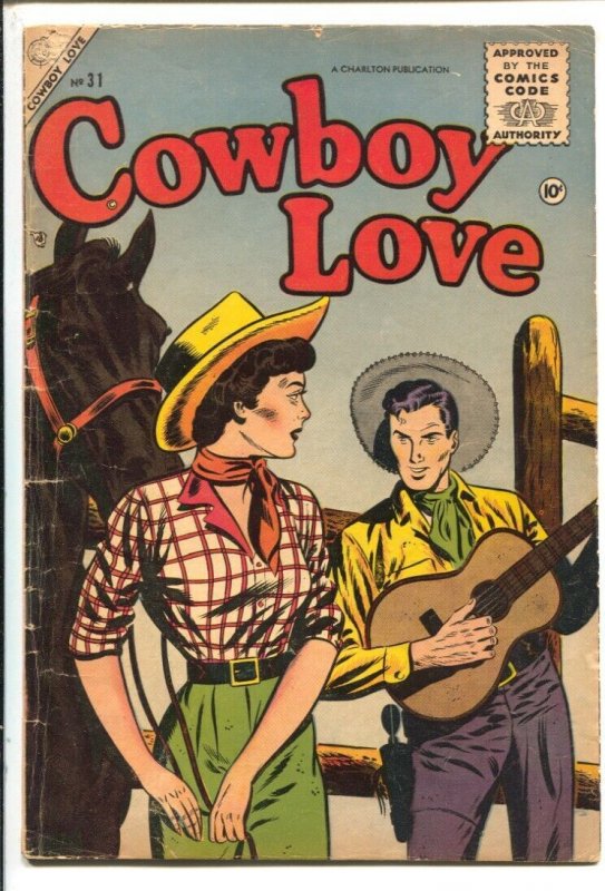 Cowboy Love #31 1955-Charlton--Headlight cover-Classy Bob Powell story art-VG