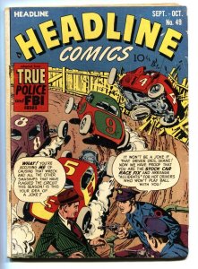 Headline Comics #49 1950- Auto Race Crash cover-Jack Kirby 