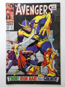 The Avengers #51 (1968) Goliath is Back! Sharp VF Condition!