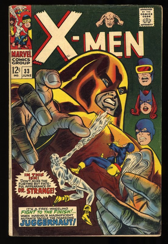 X-Men #33 VG+ 4.5 Juggernaut Appearance!