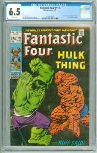 Fantastic Four #112 (1971) CGC 6.5! White Pages!