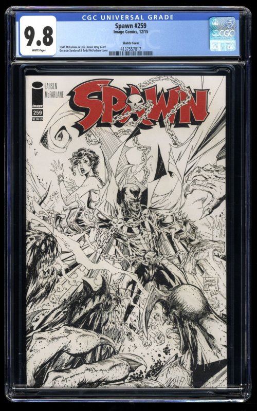 Spawn #259 CGC NM/M 9.8 1:25 Retailer Incentive Variant Black and White