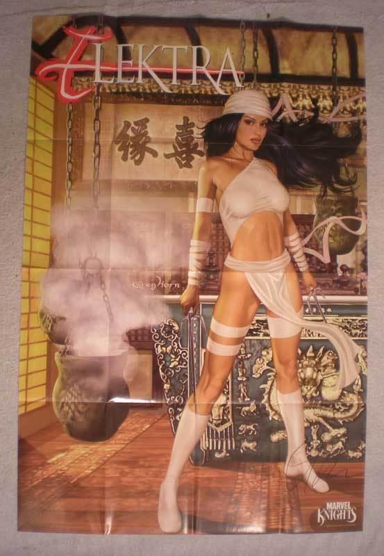 ELEKTRA Promo Poster, Signed by Greg Horn, 2003, Unused, more in our store