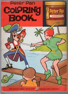 Peter Pan Coloring Book 1967-unused-32 pages-peanut butter promo item-G