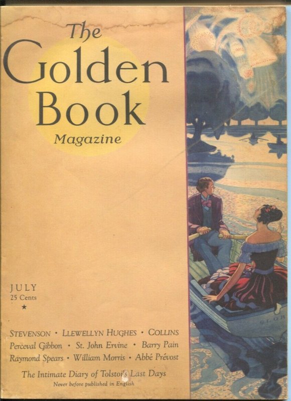 Golden Book 7/1931-Bedsheet format pulp magazine-Leo Tostoi-Raymond Spears-G/VG