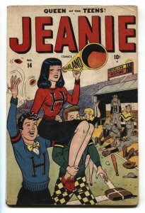 Jeanie #14 1947- Marvel Good Girl Art cover- Mitzi- incomplete