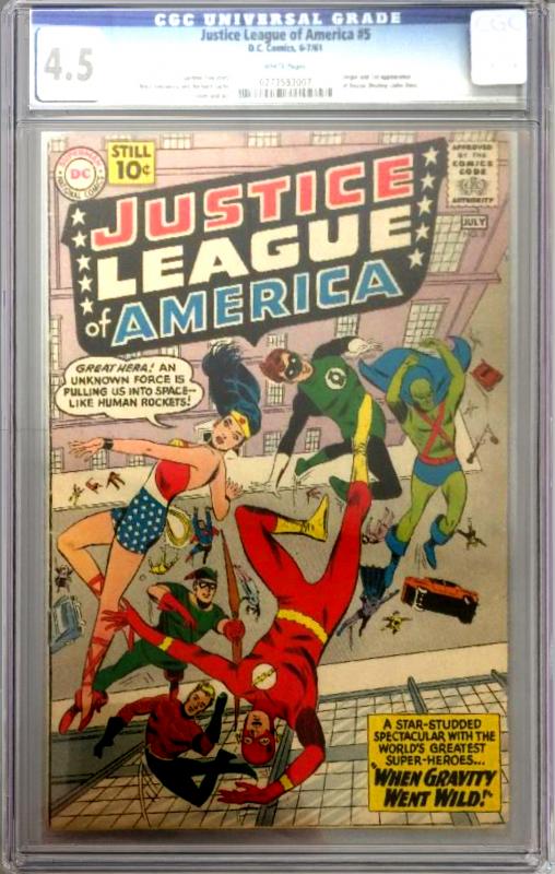 Justice League Of America 5 Cgc 4.5 1st Doctor Destin