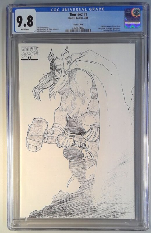 THOR 1 C (1998) CGC 9.8 ROMITA JANSON SKETCH VARIANT (SLAB GRADE)