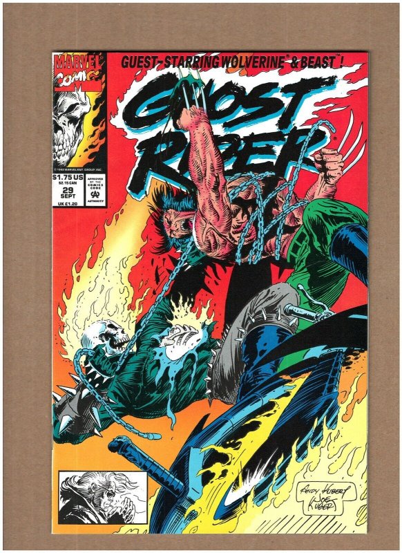 Ghost Rider #29 Marvel Comics 1992 Wolverine & Beast appearance NM- 9.2