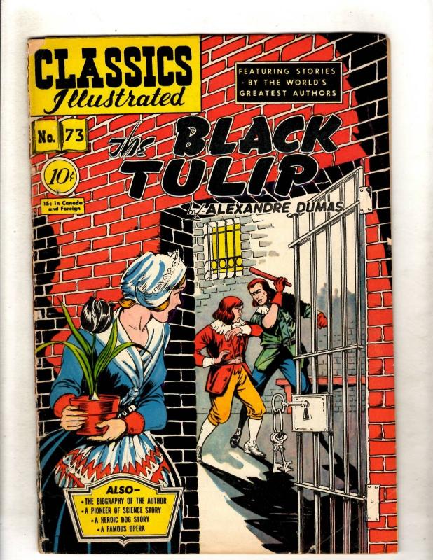 Classics Illustrated 73 HRN75 VG Gilberton Comic Book Man Black Tulip DUMAS JL26