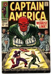 CAPTAIN AMERICA #103-JACK KIRBY-MARVEL RED SKULL COVER VF