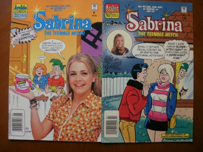 2 Archie Comics SABRINA THE TEENAGE WITCH Comic #4 (1997) #10 (1998) Hart