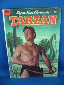 TARZAN 45 VG 1953 DELL DINOSAUR CVR