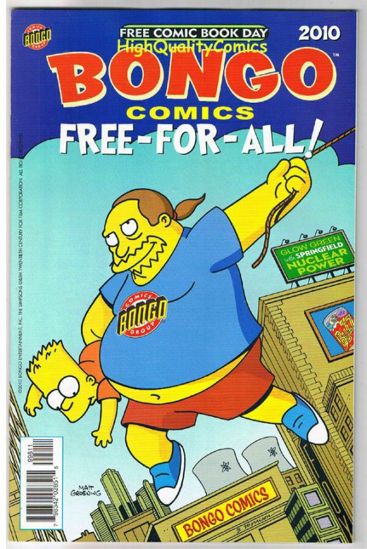 BONGO COMICS FREE-FOR-ALL, NM, Simpsons, Krusty, FCBD, 2010, more Bongo in store
